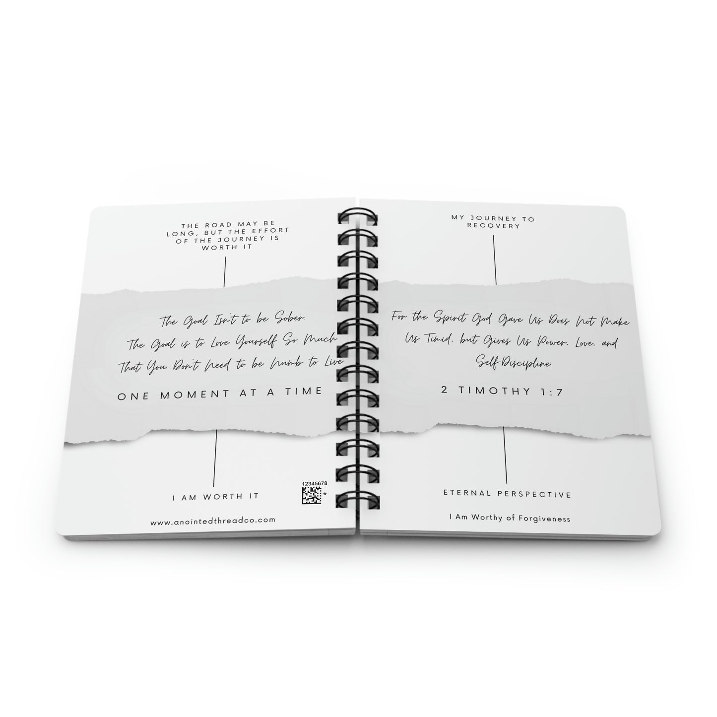 2 Timothy 1:7 - Recovery - Spiral Bound Journal